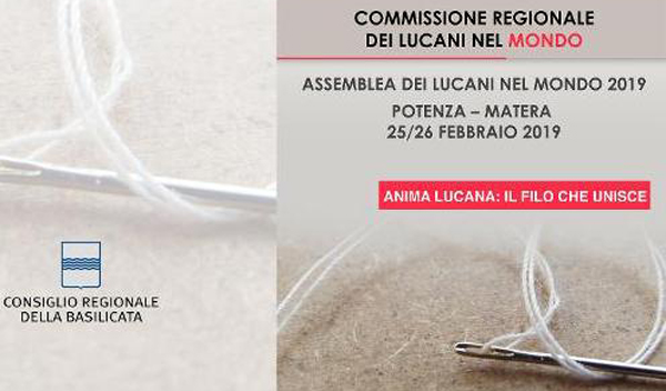 Assemblea Lucani nel mondo, 25-26/2 a Potenza e Matera