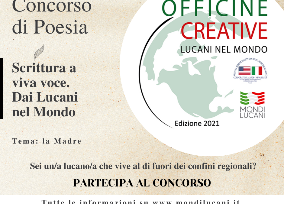 Poesia, parte oggi il concorso “Officine Creative – Scrittura a viva voce. Dai Lucani nel Mondo”