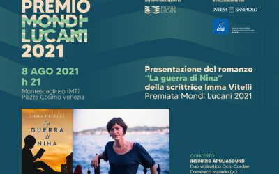 Mondi Lucani, l’8 agosto a Montescaglioso (MT) la presentazione del romanzo “La guerra di Nina” di Imma Vitelli