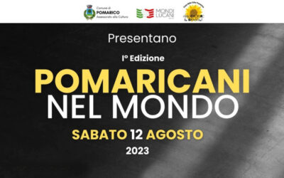 Sabato 12 agosto al via la prima edizione della “Giornata dei Pomaricani nel Mondo”