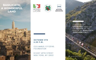 Mondi Lucani, mercoledì 11/10 un evento di promozione della Basilicata a New York