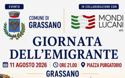 Giornata dell’Emigrante 2026: a Grassano la 1ª edizione del “Premio Grassanesi nel Mondo”
